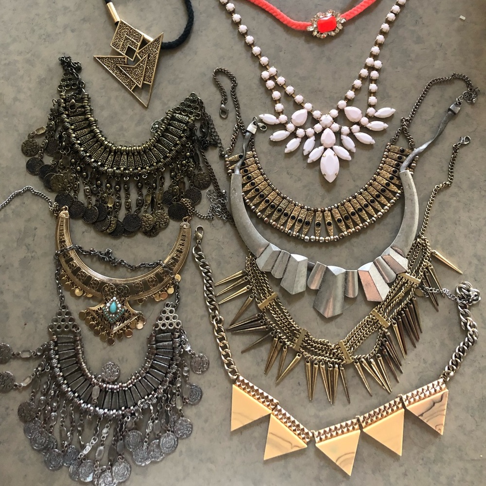 Bohemian statement necklaces (package of 11)